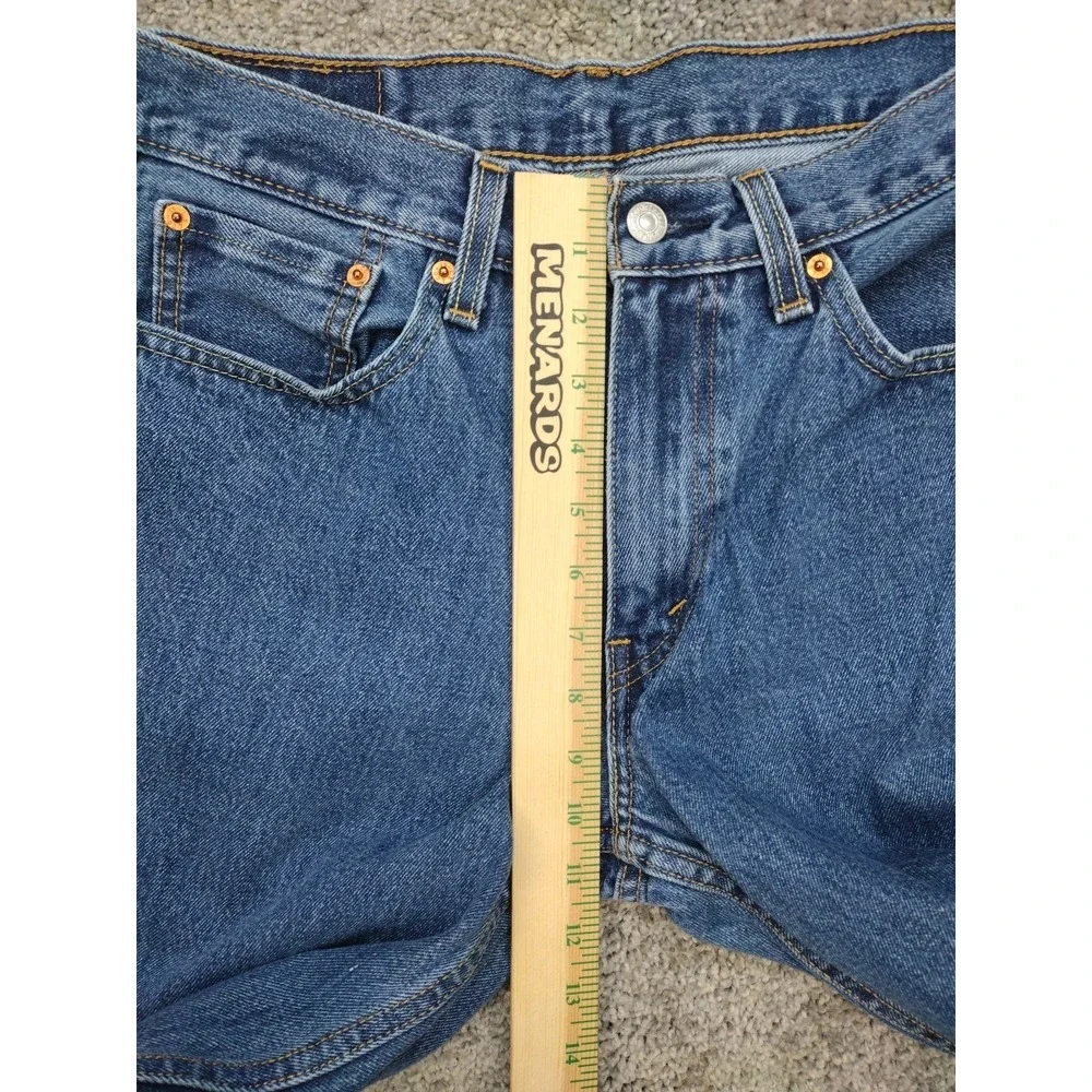 Levi's Mens 550 32x34 Leather Patched Jeans 100% Cotton Classic Minimalist Pants